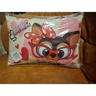 Kutyusos szíves párna