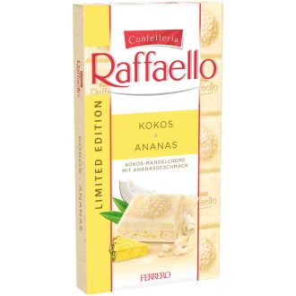 Raffaello kókusz-ananász ízű táblás csokoládé