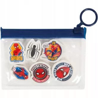  Spiderman radír készlet zárható átlátszó kis szatyorban