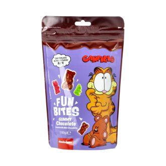 Garfield tejcsokoládéval bevont gumicukor