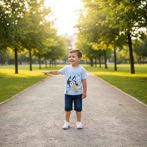 Bluey Smile gyerek rövid póló, felső 5 év / 110 cm