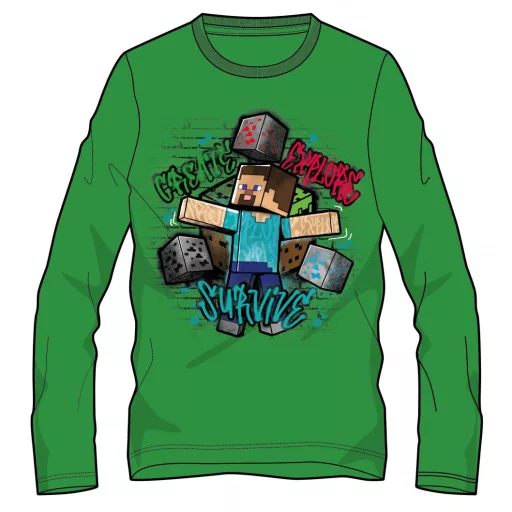 Minecraft Survive gyerek hosszú ujjú póló, felső 6 év / 116 cm