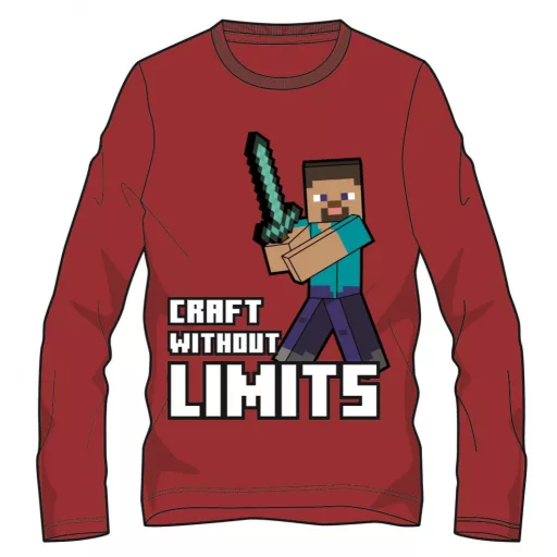Minecraft Without Limits gyerek hosszú ujjú póló, felső 12 év / 152 cm