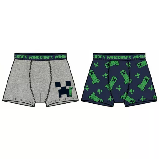 Minecraft Creeper Combo gyerek boxeralsó 2 darab/csomag 8 év / 128 cm