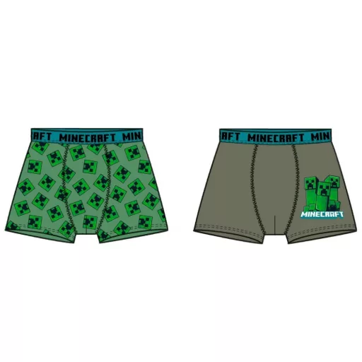 Minecraft Green Mob gyerek boxeralsó 2 darab/csomag 6 év / 116 cm