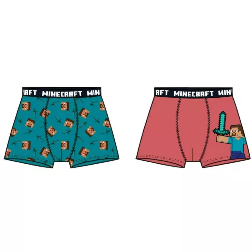 Minecraft Red gyerek boxeralsó 2 darab/csomag 8 év / 128 cm