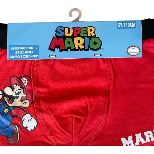 Super Mario Come On gyerek boxeralsó 2 darab/csomag 6 év / 116 cm