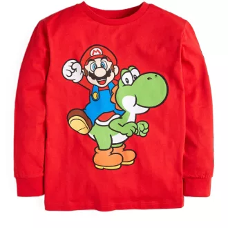   Super Mario Yoshi gyerek hosszú ujjú póló, felső 11 - 12 év / 146 - 152 cm