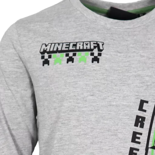 Minecraft Create Grey gyerek hosszú ujjú póló, felső 9 év / 134 cm