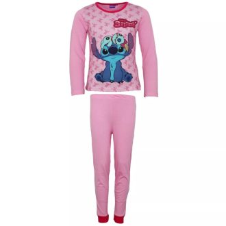   Disney Lilo és Stitch, A csillagkutya Scrump Light Pink gyerek hosszú pizsama 4 év / 104 cm