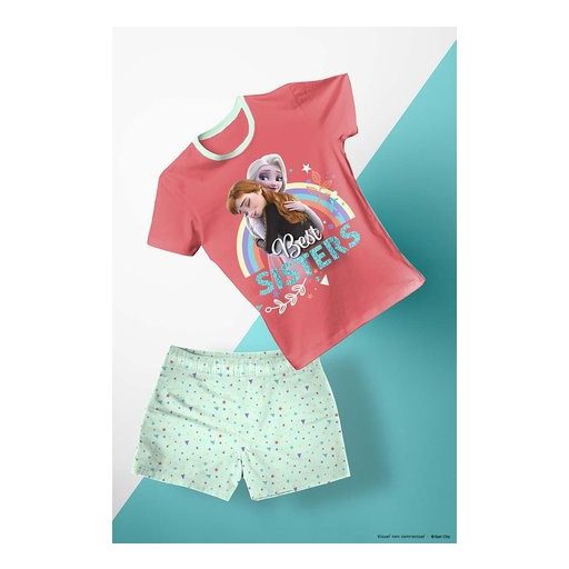 Disney Jégvarázs Best Sisters Peach gyerek rövid pizsama 6 év / 116 cm