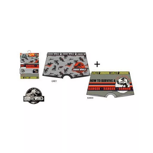 Jurassic World Danger Green gyerek boxeralsó 2 darab/csomag 2 - 3 év / 92 - 98 cm