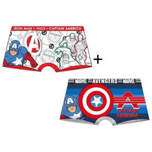 Bosszúállók Captain America Shield gyerek boxeralsó 2 darab/csomag 6 - 8 év / 116 - 128 cm