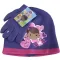 Disney Dr Plüssi Hug Purple gyerek sapka + kesztyű szett 52 cm