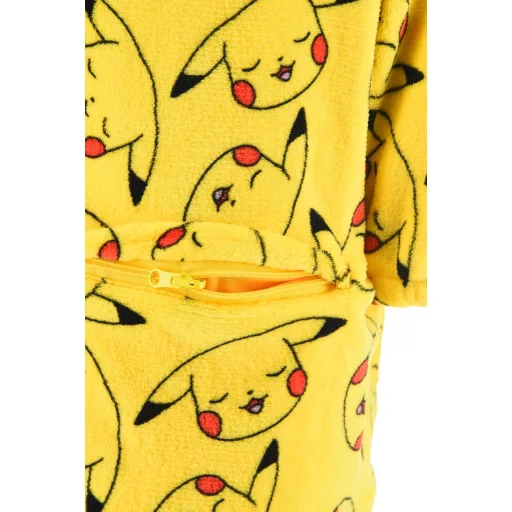 Pokémon Pika belebújós plüss polár takaró, poncsó 6 év / 116 cm