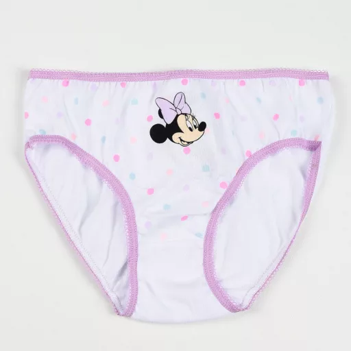 Disney Minnie Purple Dots gyerek fehérnemű, bugyi 3 darab/csomag 6 - 8 év / 116 - 128 cm