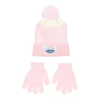   Disney Lilo és Stitch, A csillagkutya Ombre Pink gyerek sapka + kesztyű szett 52 cm