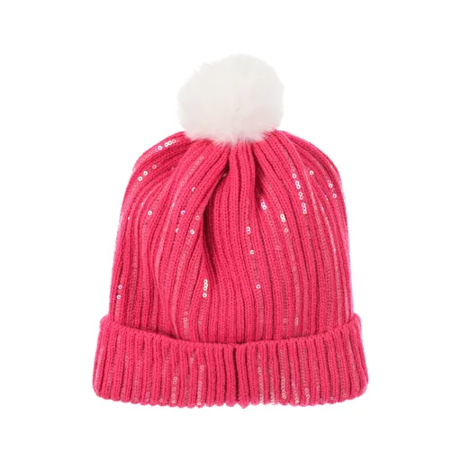 Barbie Pink flitteres gyerek sapka + kesztyű szett 52 cm