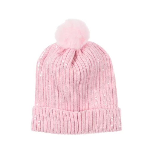 Barbie Light Pink flitteres gyerek sapka + kesztyű szett 52 cm