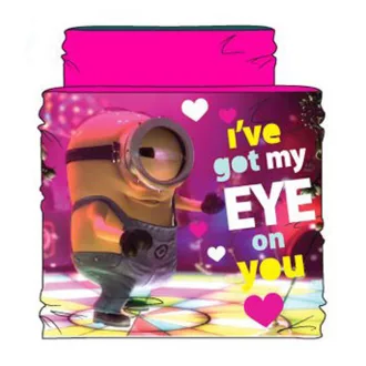 Minyonok Eye on You Pink gyerek sál, snood
