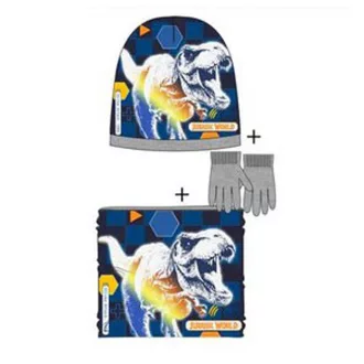   Jurassic World Attack Grey gyerek sapka + snood + kesztyű szett 52 cm