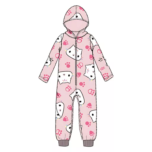 Gabi babaháza Cat Pink gyerek hosszú pizsama, overál 4 év / 104 cm