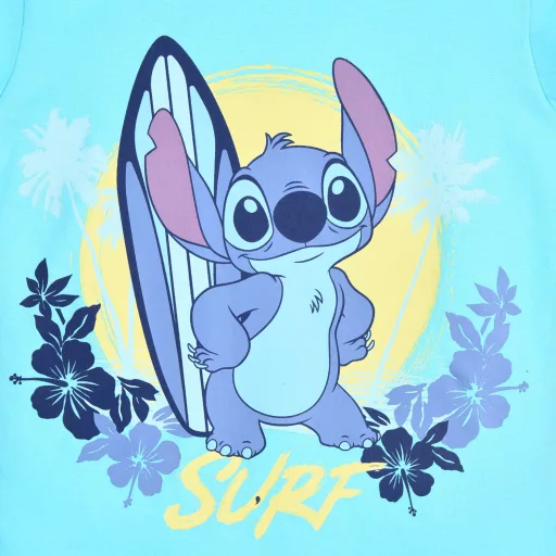 Disney Lilo és Stitch, A csillagkutya Surf gyerek rövid póló, felső 6 év / 116 cm