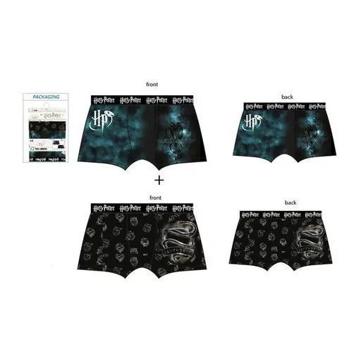 Harry Potter Death Eaters férfi boxeralsó 2 darab/csomag L