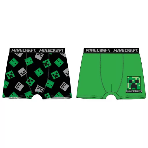 Minecraft Green gyerek boxeralsó 2 darab/csomag 10 év / 140 cm