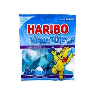 Haribo kék gyümölcszseléhab Blaue Tüte 175g