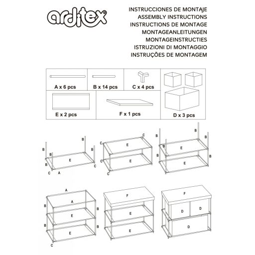 Unikornis Sparkle játéktároló állvány 3 rekeszes 53x30x60 cm