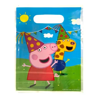   Peppa malac Party műanyag ajándéktasak, ajándékzacskó 10 db-os