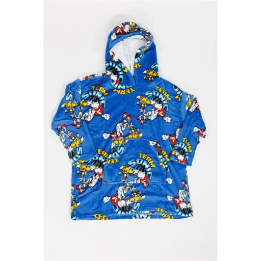 Sonic a sündisznó Team belebújós plüss polár takaró, poncsó 7-14 év