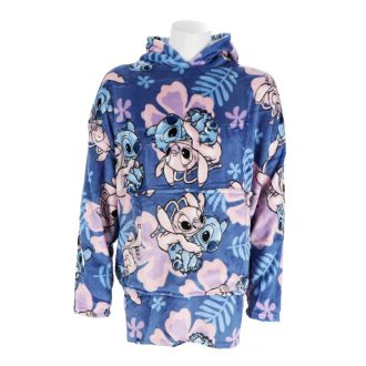   Disney Lilo és Stitch, A csillagkutya Hibiscus belebújós plüss polár takaró, poncsó 3-6 év