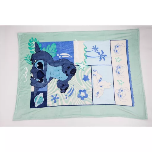 Disney Lilo és Stitch, A csillagkutya Ocean Breeze flanel takaró 110x150cm