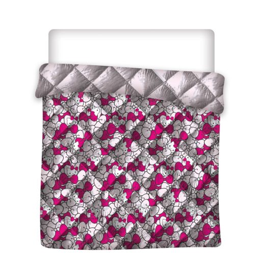 Hello Kitty Pink Bow steppelt ágytakaró, paplan 240x220cm