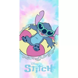   Disney Lilo és Stitch, A csillagkutya Rainbow Waves fürdőlepedő, strand törölköző 70x140cm (Fast Dry)