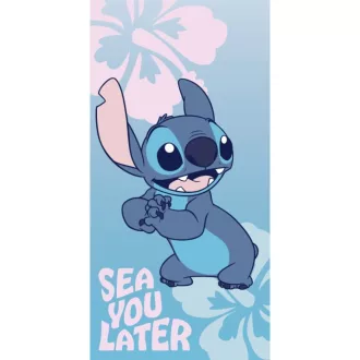   Disney Lilo és Stitch, A csillagkutya Sea You Later fürdőlepedő, strand törölköző 70x140cm (Fast Dry)