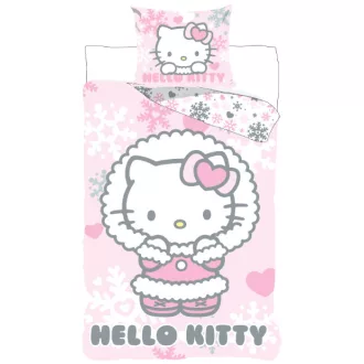 Hello Kitty Cozy Winter ágyneműhuzat 140×200cm, 70×90 cm