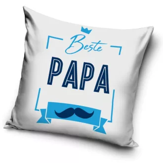 Beste Papa Mustache párnahuzat 40x40 cm