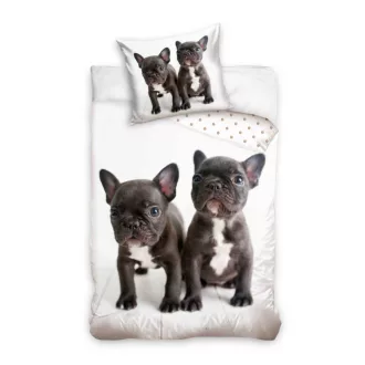 Kutyás Bulldog ágyneműhuzat 140×200cm, 70×90 cm