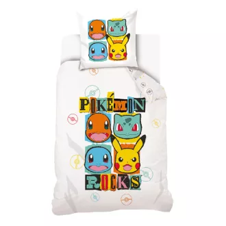 Pokémon Rocks ágyneműhuzat 140×200cm, 70×90 cm