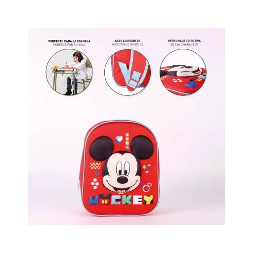 Disney Mickey Red Magic 3D hátizsák, táska 31 cm