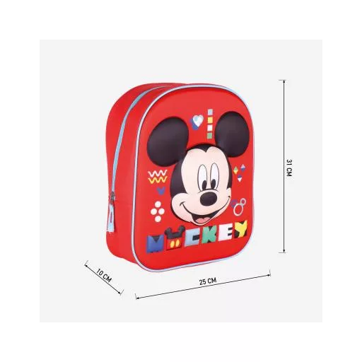 Disney Mickey Red Magic 3D hátizsák, táska 31 cm