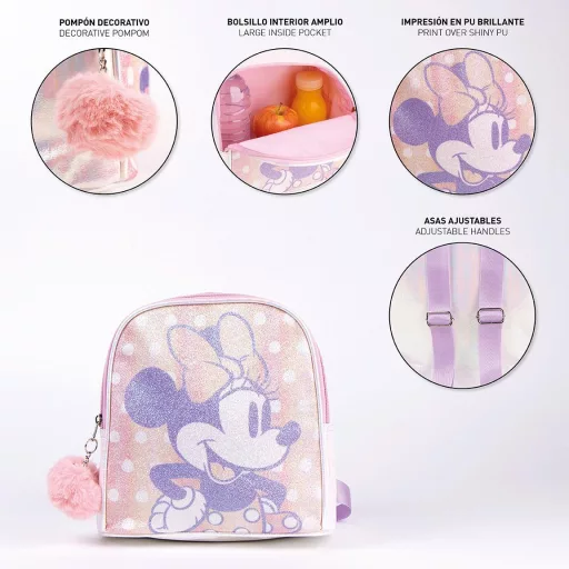Disney Minnie Dots hologrammos hátizsák, táska 21 cm