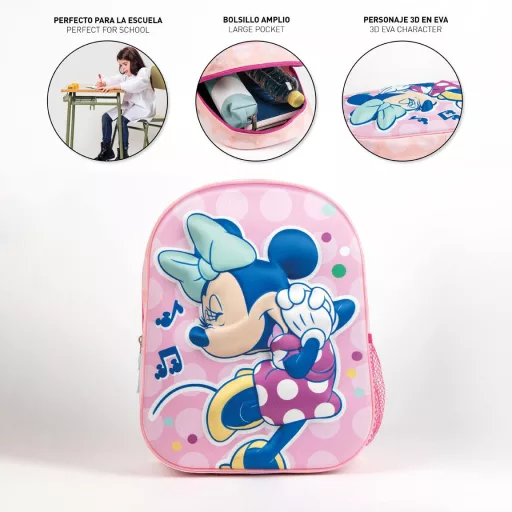 Disney Minnie Music 3D hátizsák, táska 31 cm