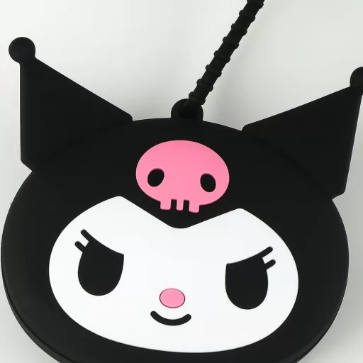 Hello Kitty Black Kuromi táska, oldaltáska pénztárcával 27 cm