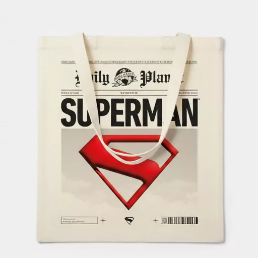 Superman Daily Planet shopping bag, bevásárlótáska 40 cm