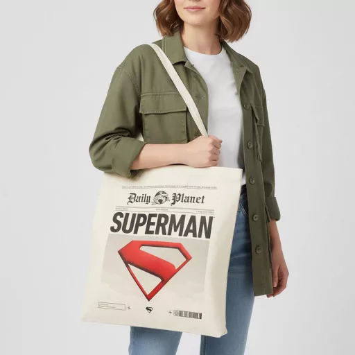 Superman Daily Planet shopping bag, bevásárlótáska 40 cm