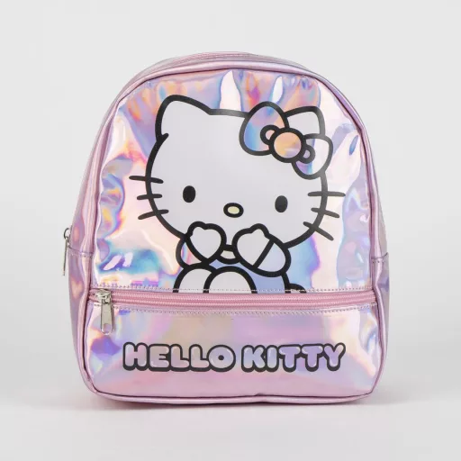 Hello Kitty Iridescent hologrammos hátizsák, táska 23 cm
